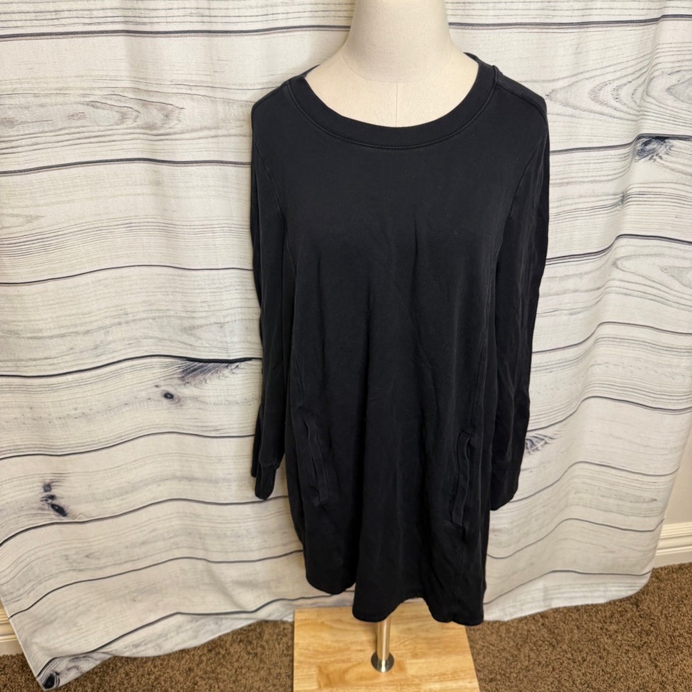 Athleta Black Long Sleeve Dress, pockets